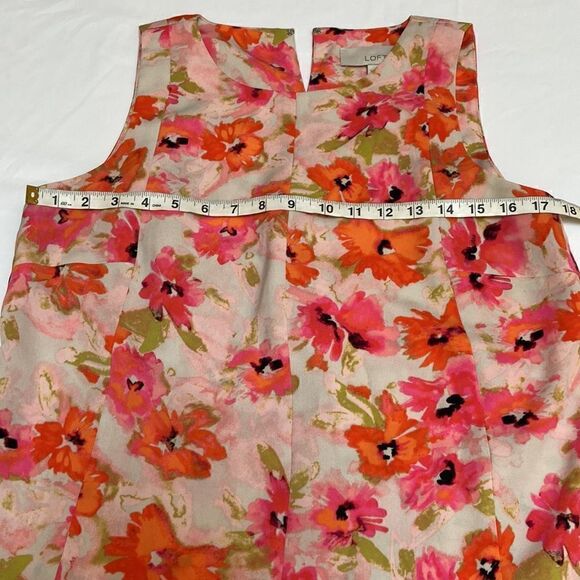 LOFT Floral Tank Blouse Size S - Picture 6 of 10